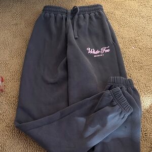 Women’s White Fox Sweatpants